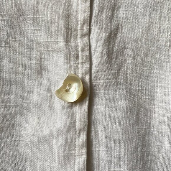 April Cornell White Embroidered Cotton Button-Up Shirt Women’s Medium - Picture 11 of 11
